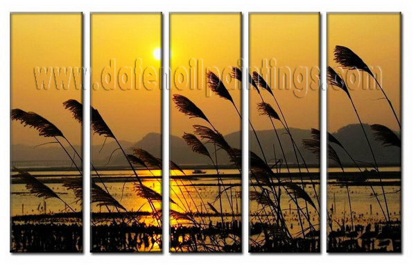 Modern Oil Paintings on canvas setting sun painting -set08008