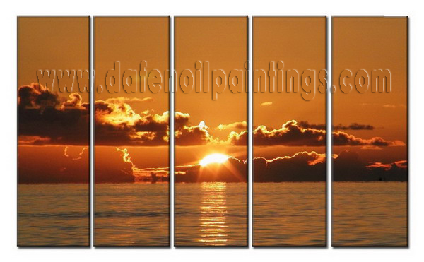 Modern Oil Paintings on canvas sunglow painting -set08019