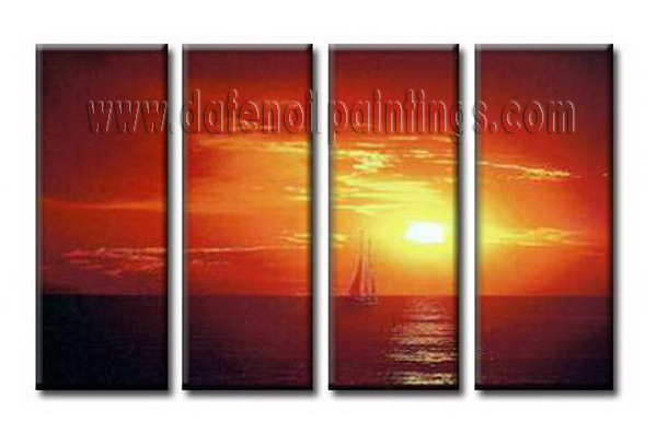 Modern Oil Paintings on canvas seascape painting -set08038