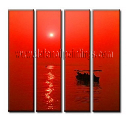 Modern Oil Paintings on canvas seascape painting -set08040