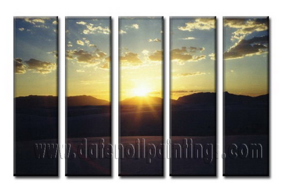 Modern Oil Paintings on canvas setting sun painting -set08050