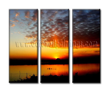 Modern Oil Paintings on canvas sunglow painting -set08052 - Click Image to Close