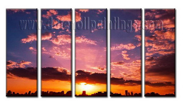 Modern Oil Paintings on canvas sunglow painting -set08059