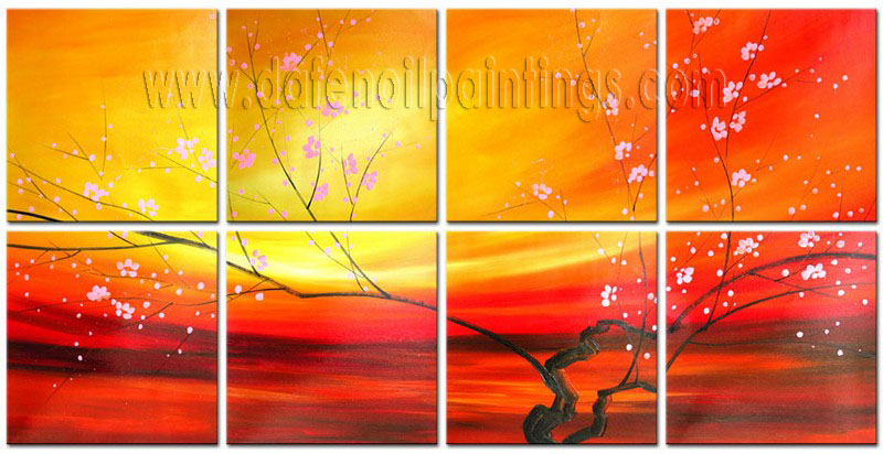 Modern Oil Paintings on canvas flower painting -set08097