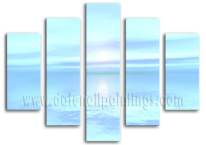 Modern Oil Paintings on canvas seascape painting -set08160