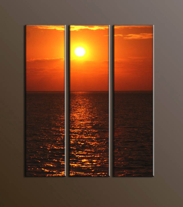 Modern Oil Paintings on canvas sunglow painting -set10022 - Click Image to Close