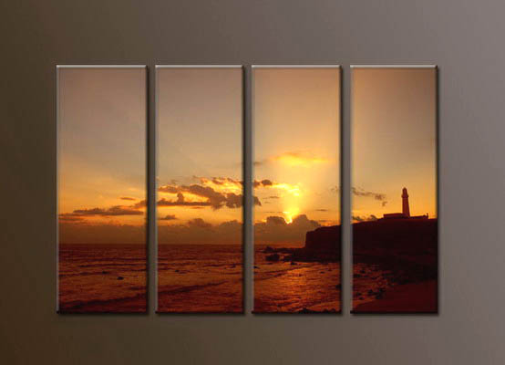 Modern Oil Paintings on canvas sunrise painting -set10074