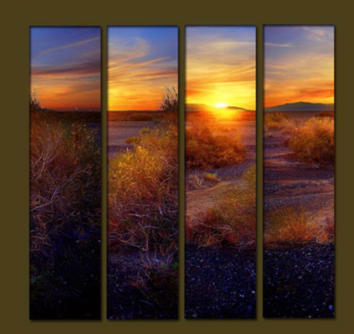 Modern Oil Paintings on canvas sunrise painting -set10085