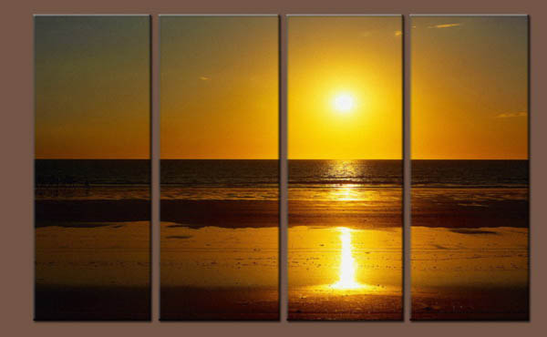 Modern Oil Paintings on canvas sunrise painting -set10133