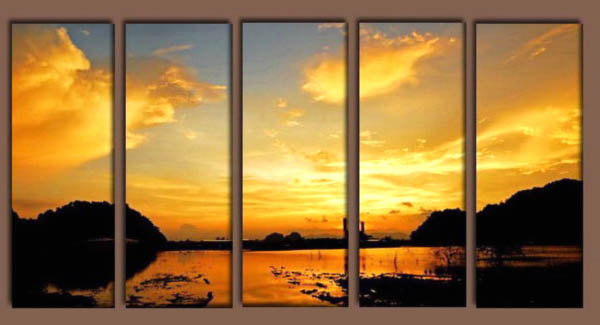 Modern Oil Paintings on canvas seascape painting -set10140