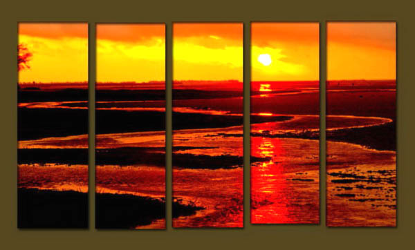 Modern Oil Paintings on canvas seascape painting -set10265