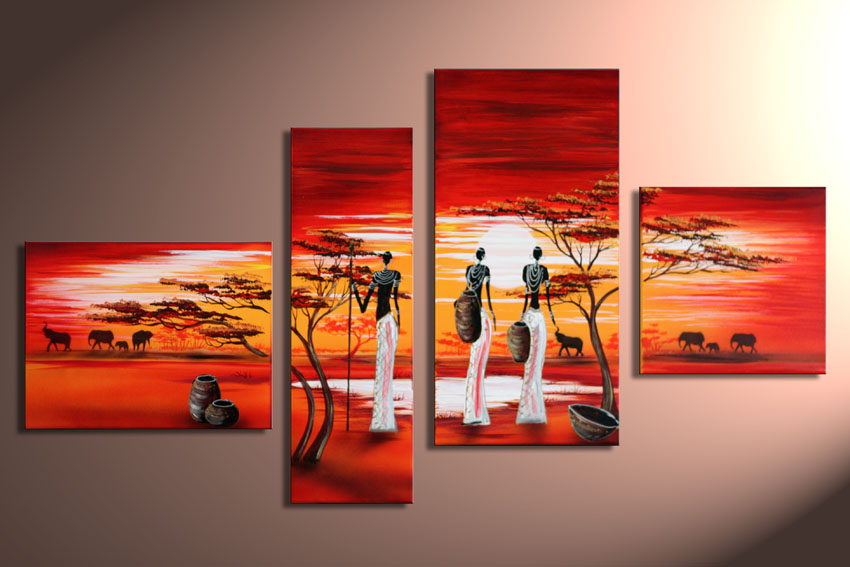 Modern Oil Paintings on canvas abstract painting -set12028 - Click Image to Close