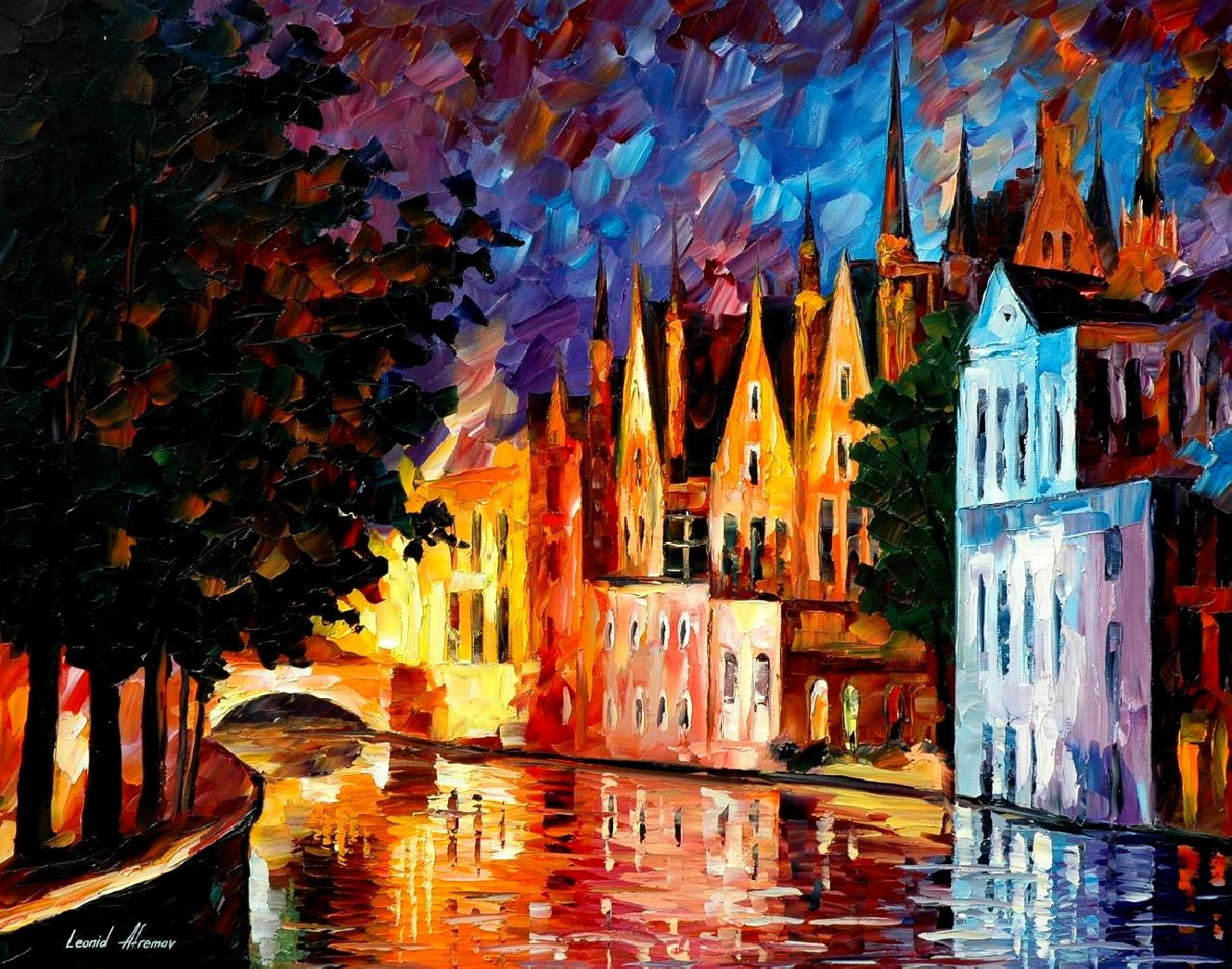 Modern impressionism palette knife oil painting