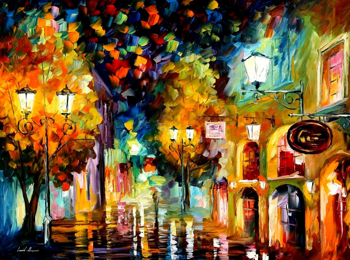 Modern impressionism palette knife oil painting