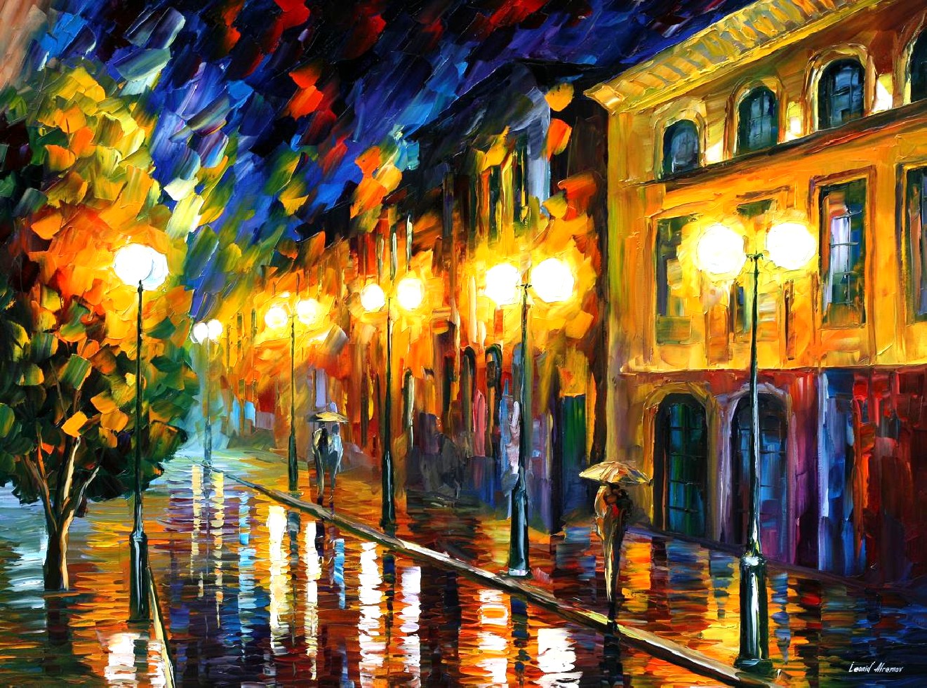 Modern impressionism palette knife oil painting