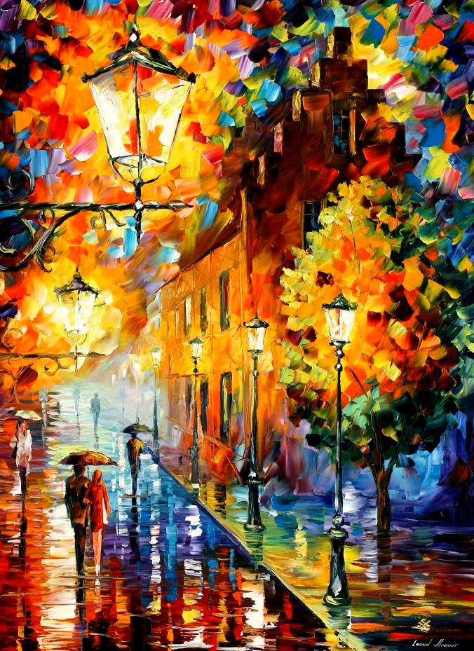 Modern impressionism palette knife oil painting