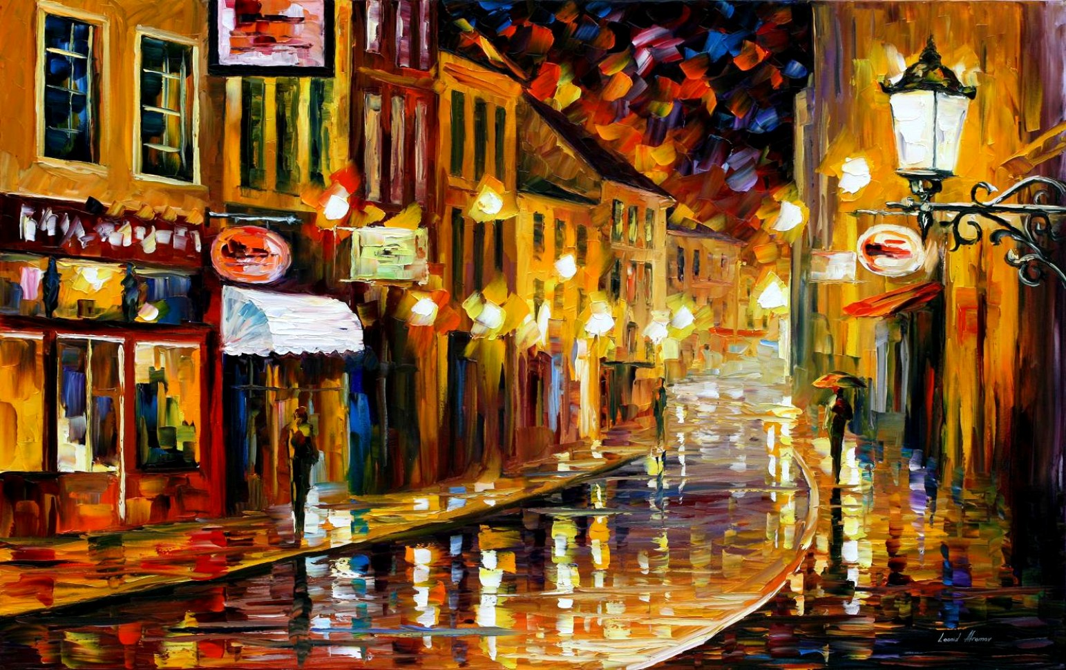 Modern impressionism palette knife oil painting City014 - Click Image to Close