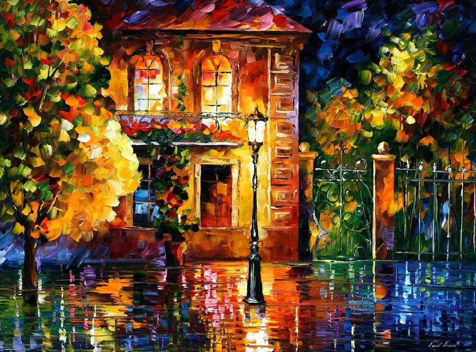 Modern impressionism palette knife oil painting