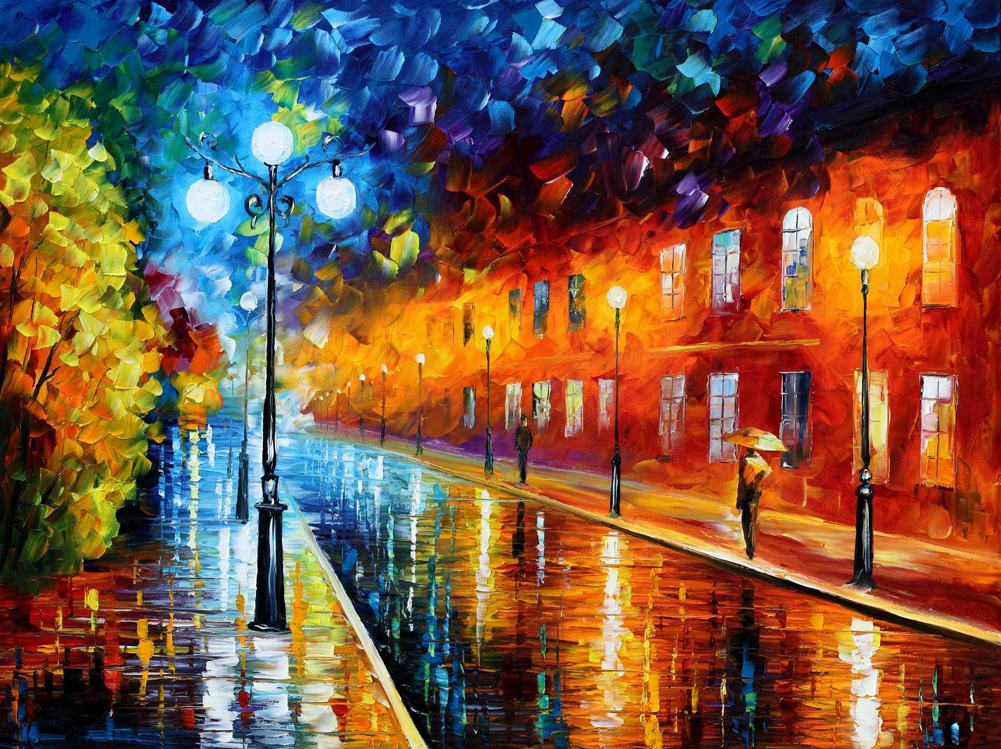 Modern impressionism palette knife oil painting