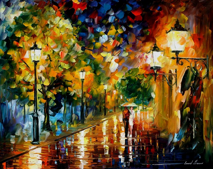 Modern impressionism palette knife oil painting