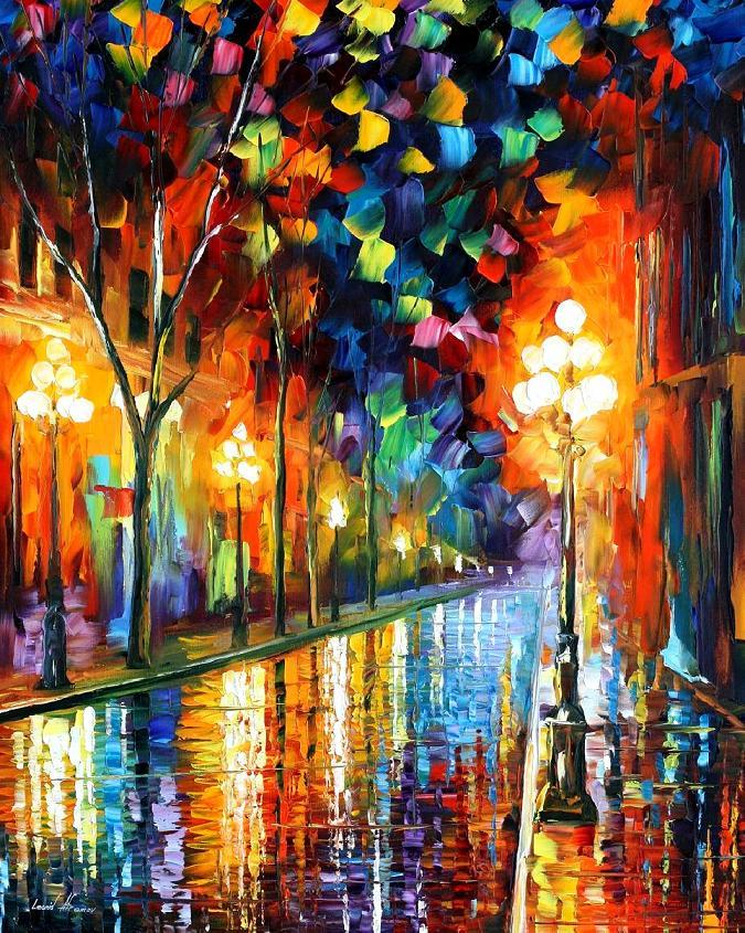 Modern impressionism palette knife oil painting