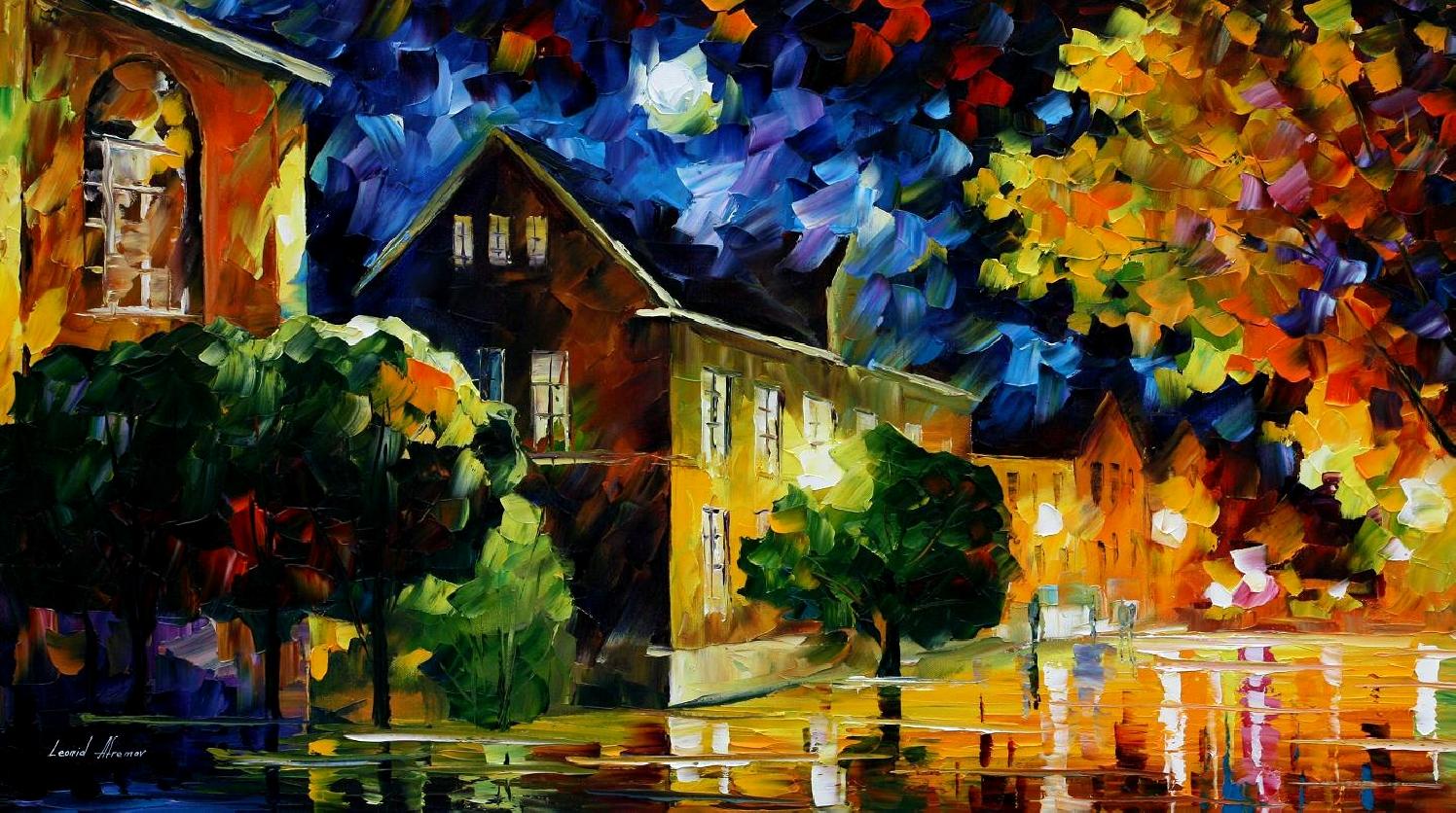 Modern impressionism palette knife oil painting