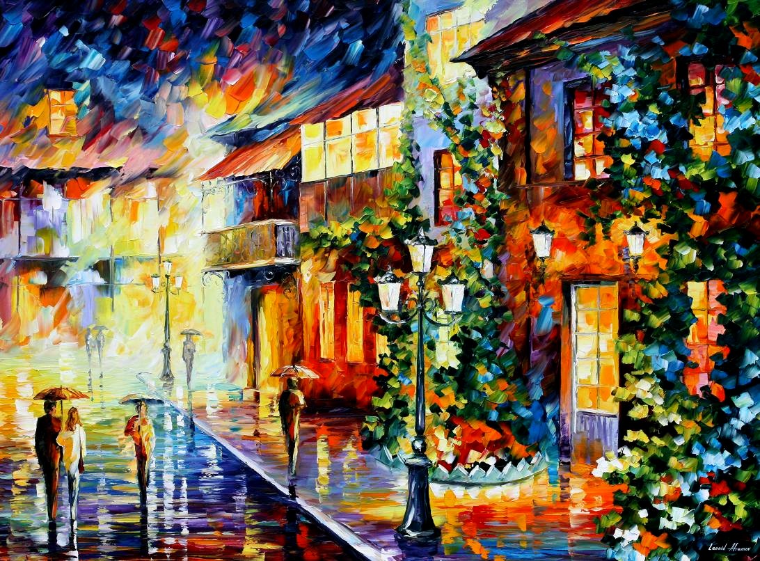 Modern impressionism palette knife oil painting