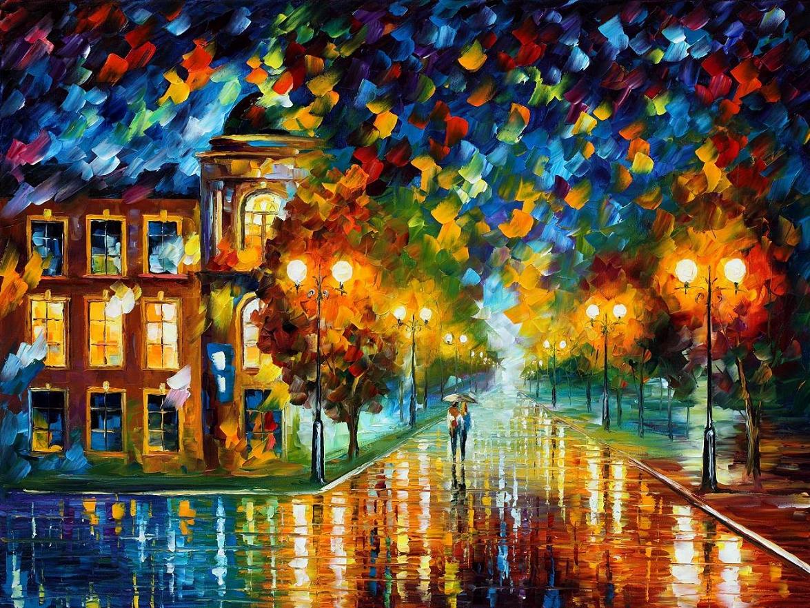 Modern impressionism palette knife oil painting