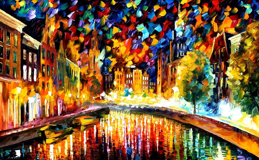 Modern impressionism palette knife oil painting