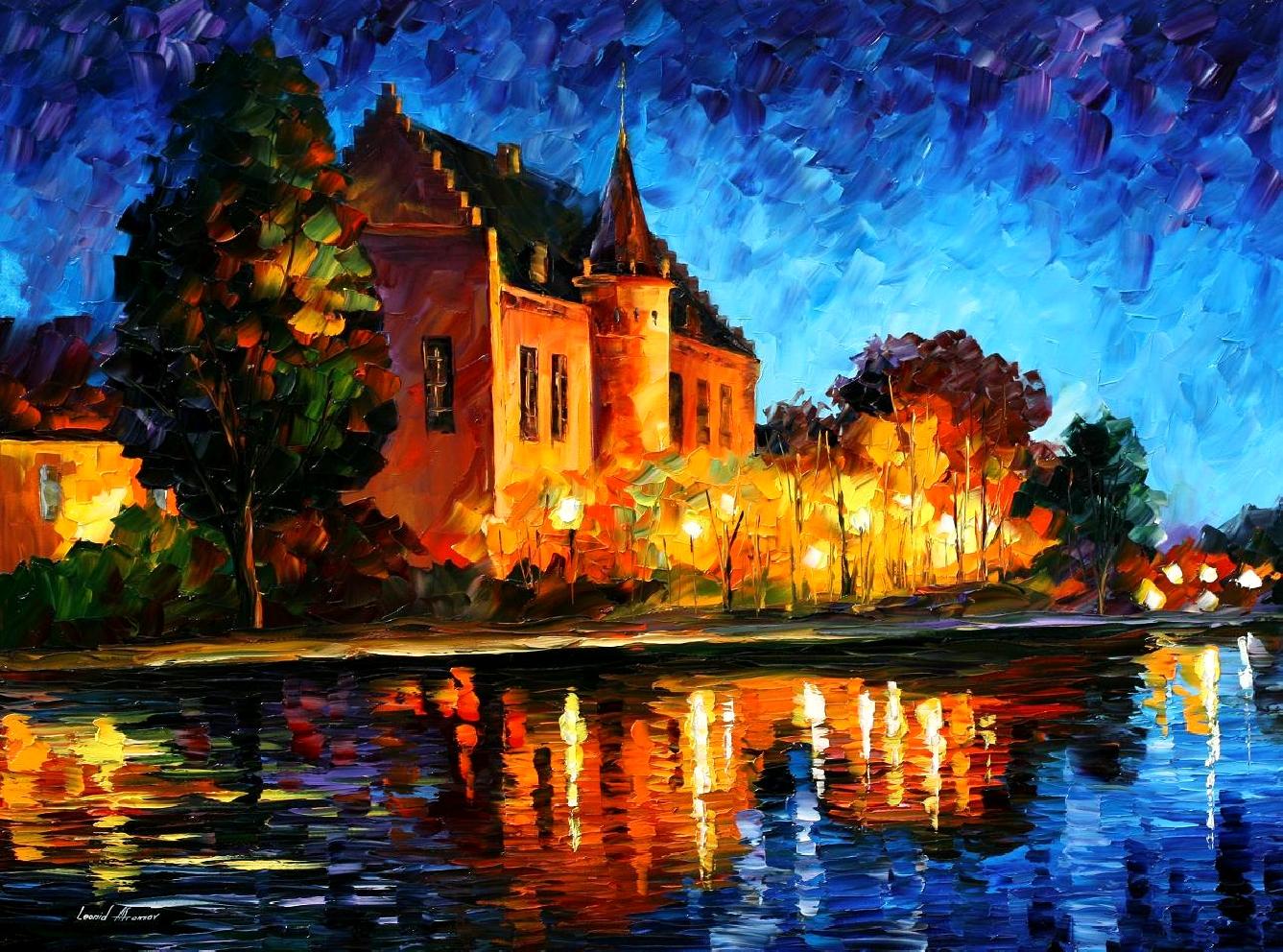 Modern impressionism palette knife oil painting