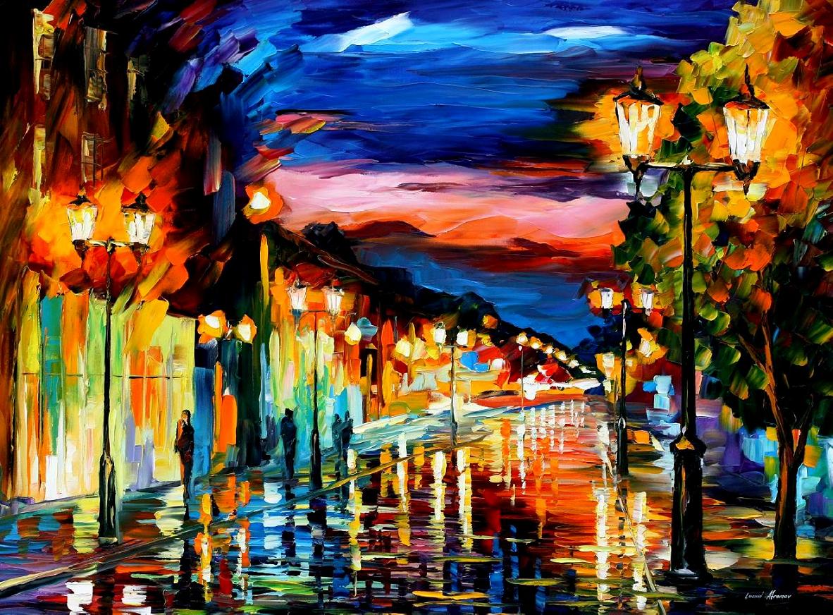 Modern impressionism palette knife oil painting