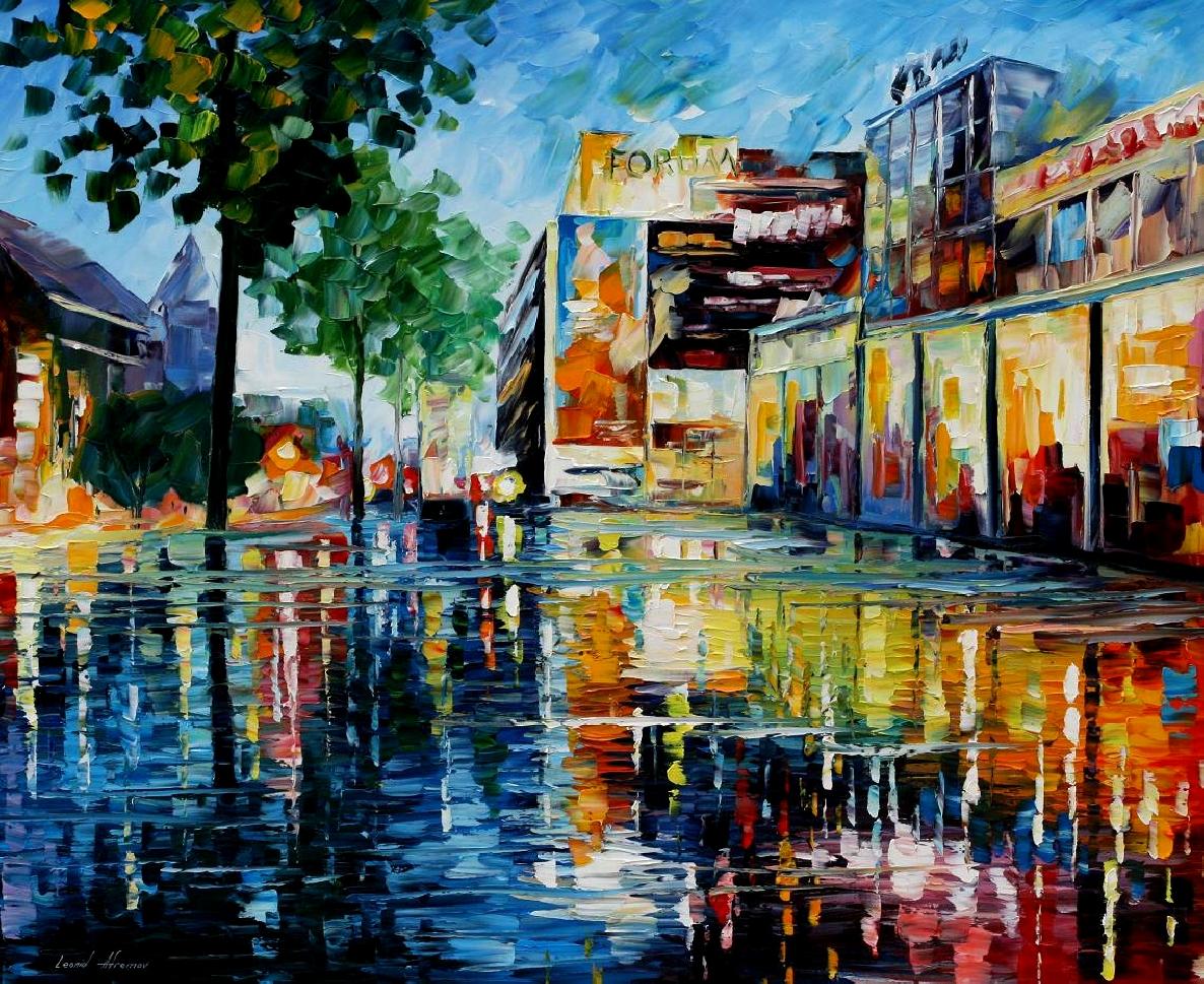 Modern impressionism palette knife oil painting