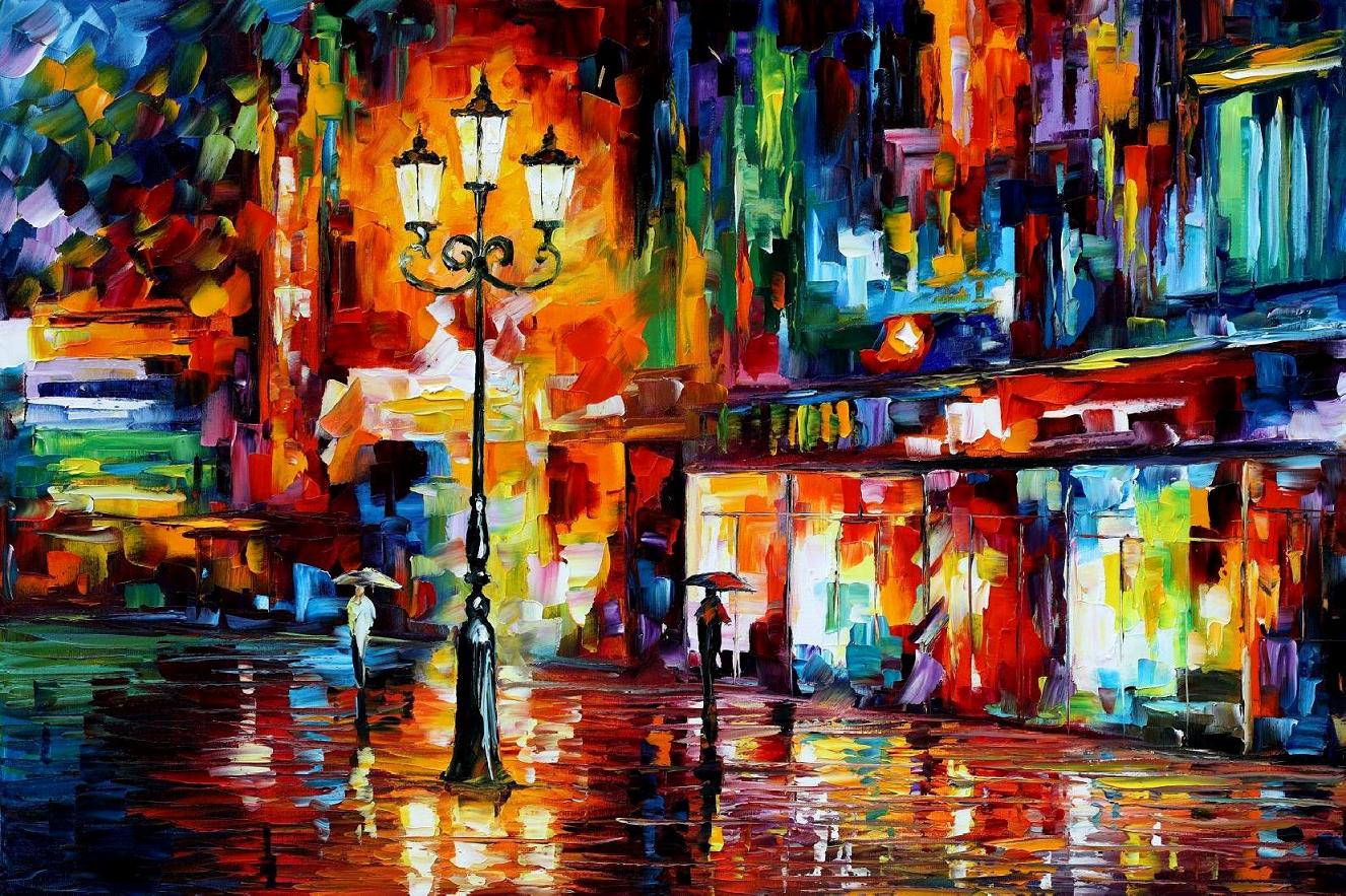 Modern impressionism palette knife oil painting