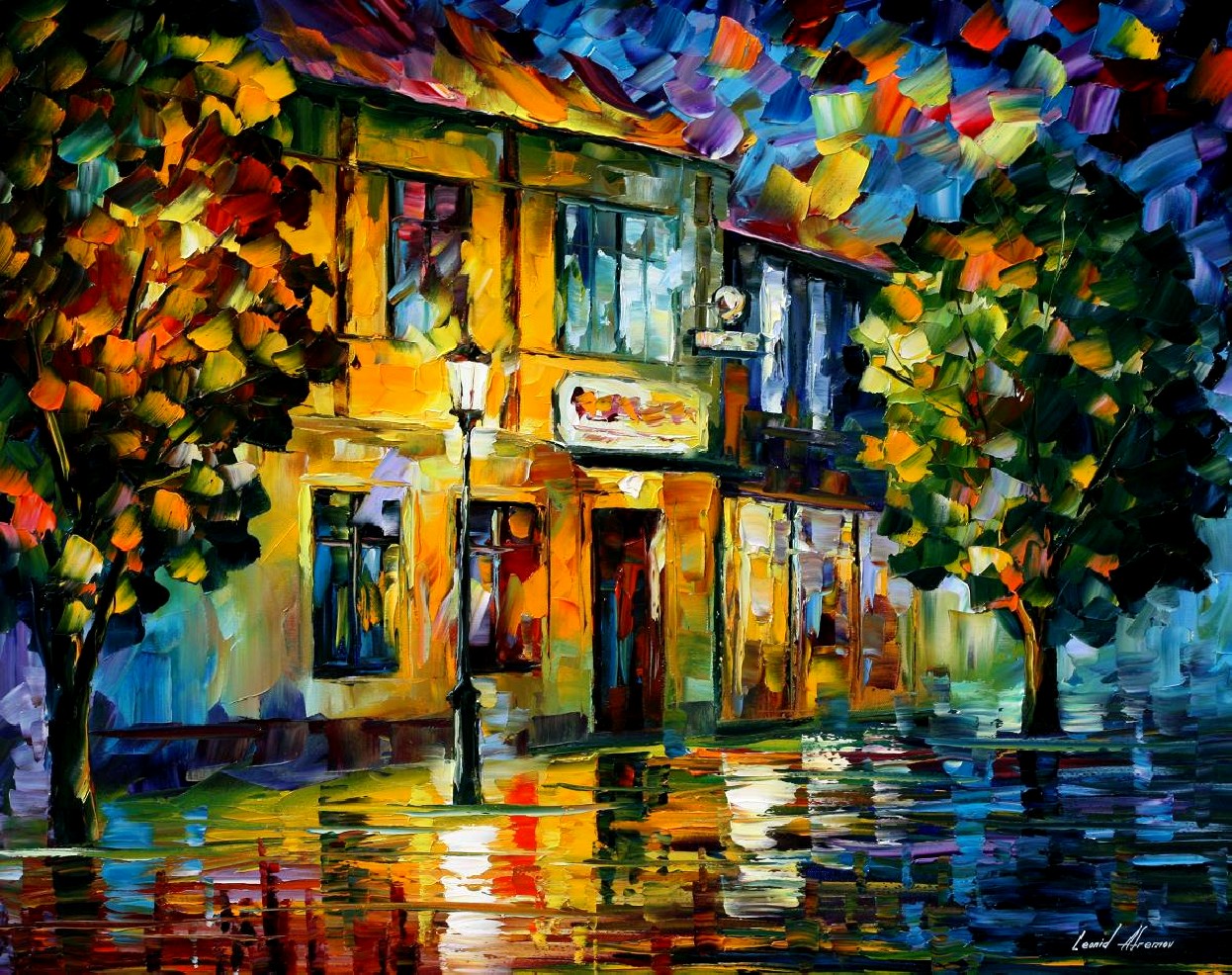 Modern impressionism palette knife oil painting