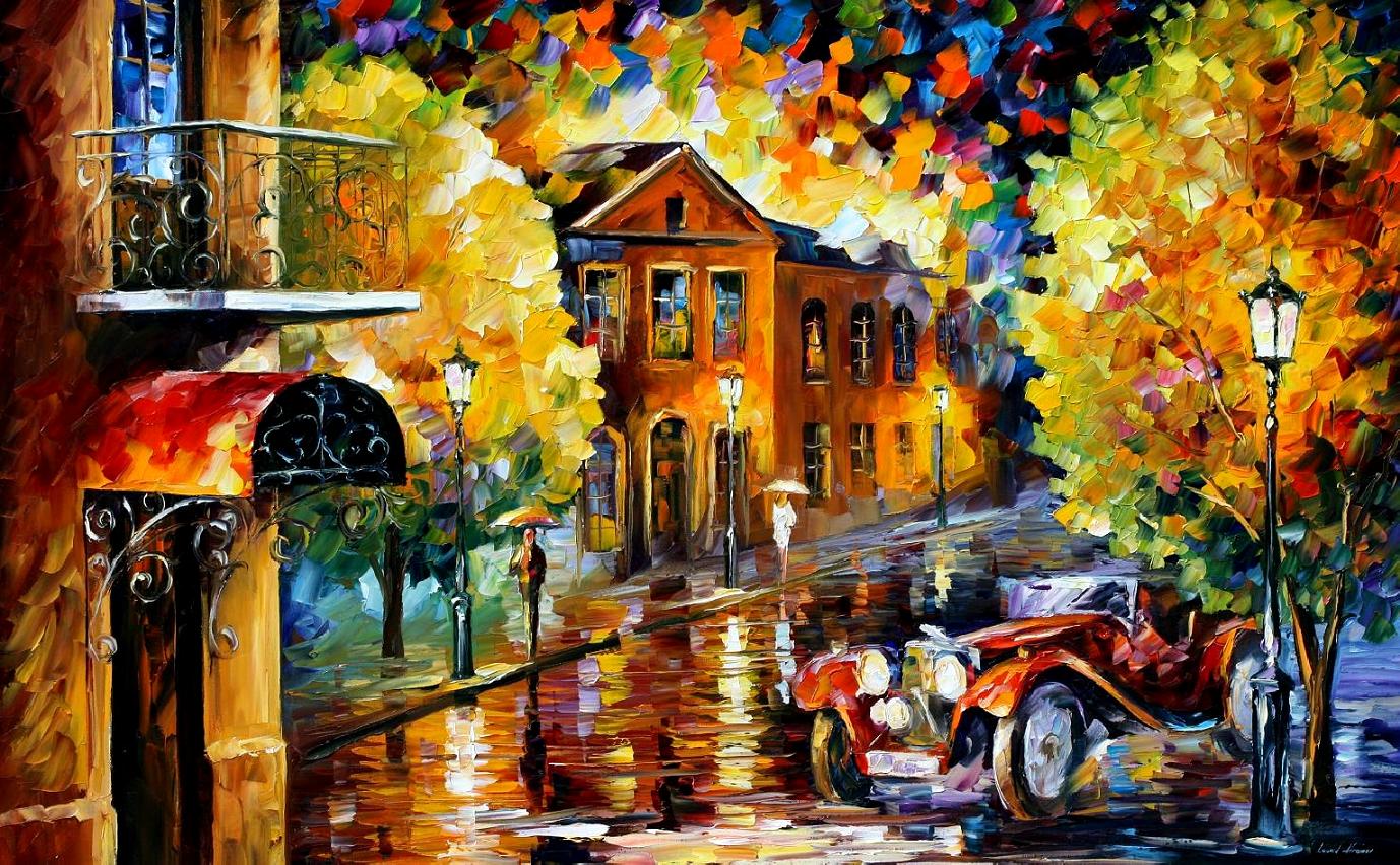 Modern impressionism palette knife oil painting kp15036