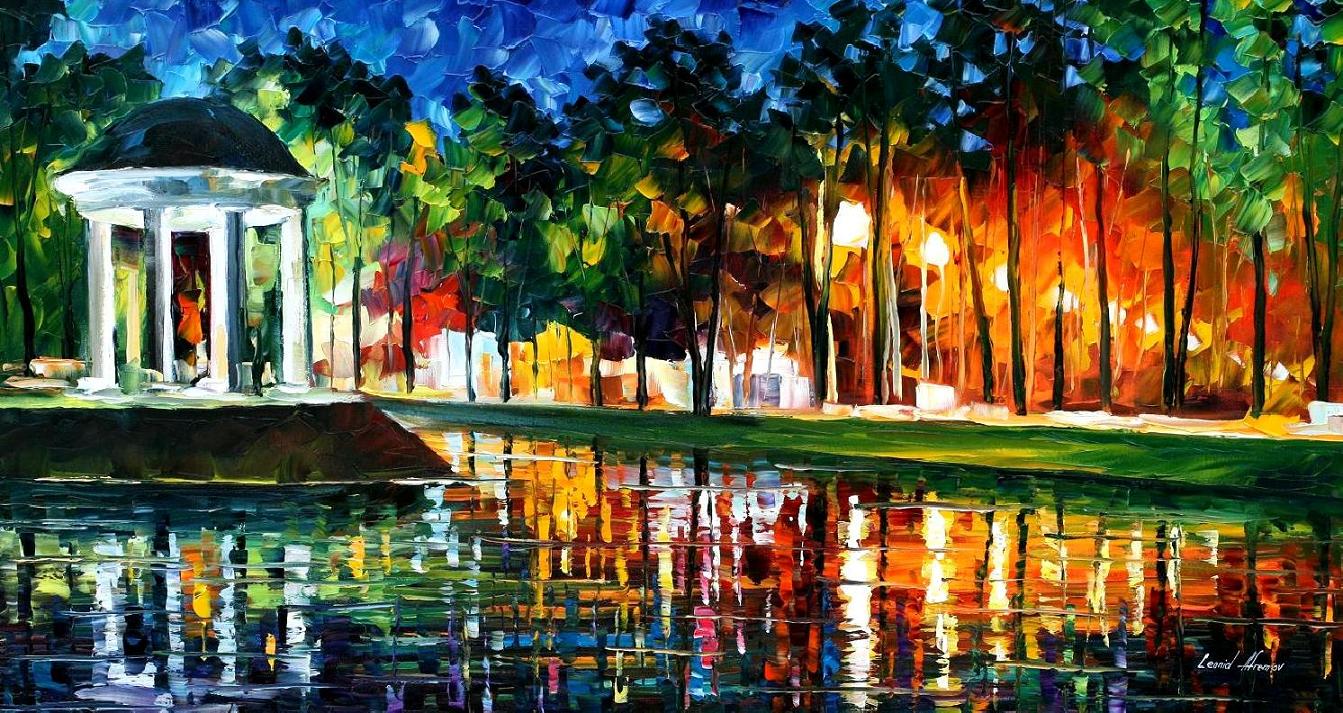 Modern impressionism palette knife oil painting