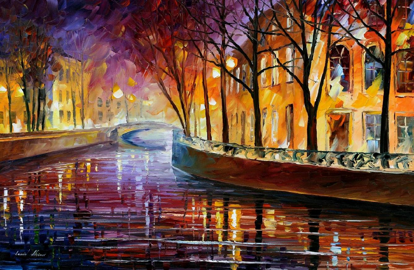 Modern impressionism palette knife oil painting