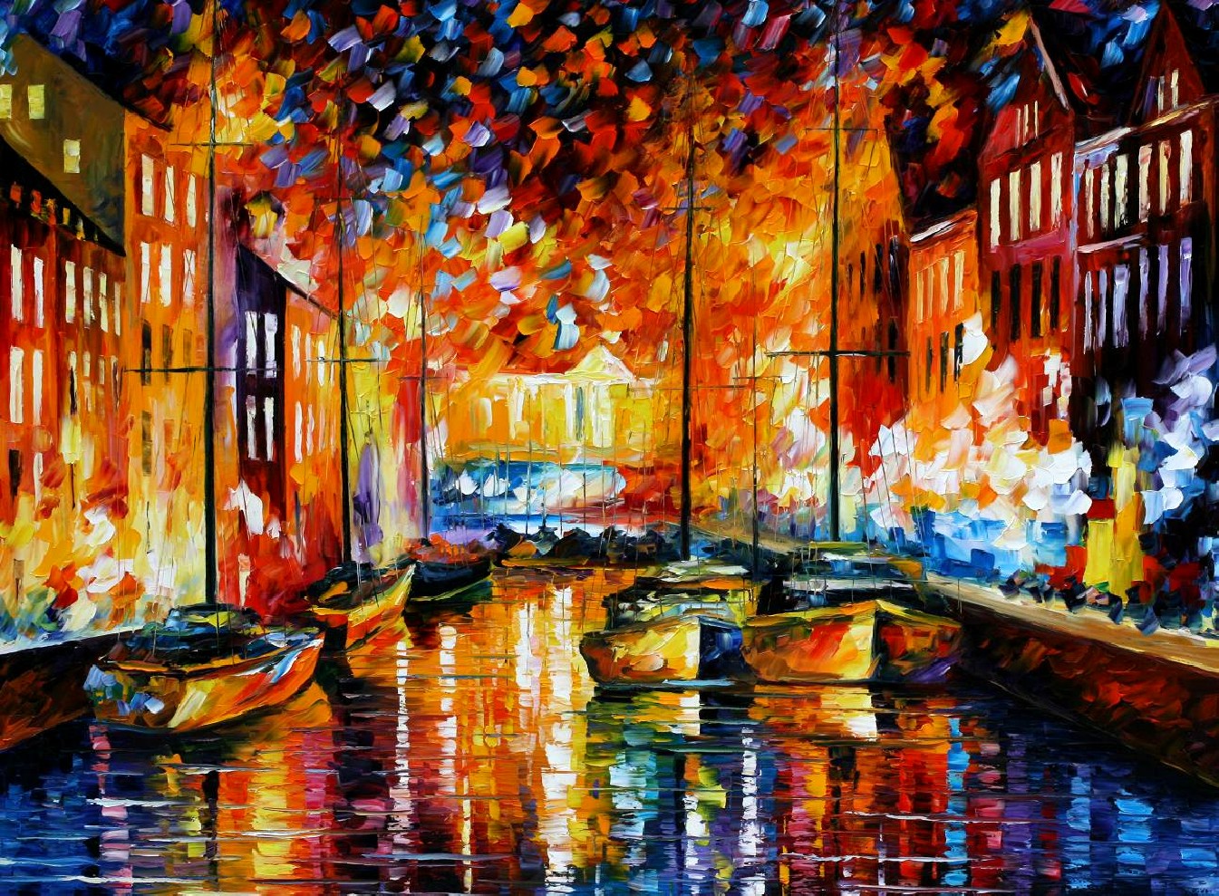 Modern impressionism palette knife oil painting