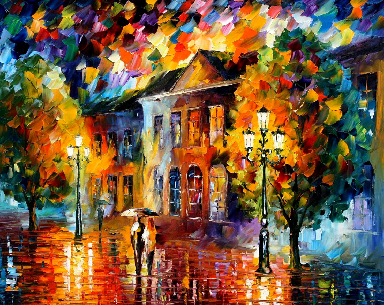 Modern impressionism palette knife oil painting