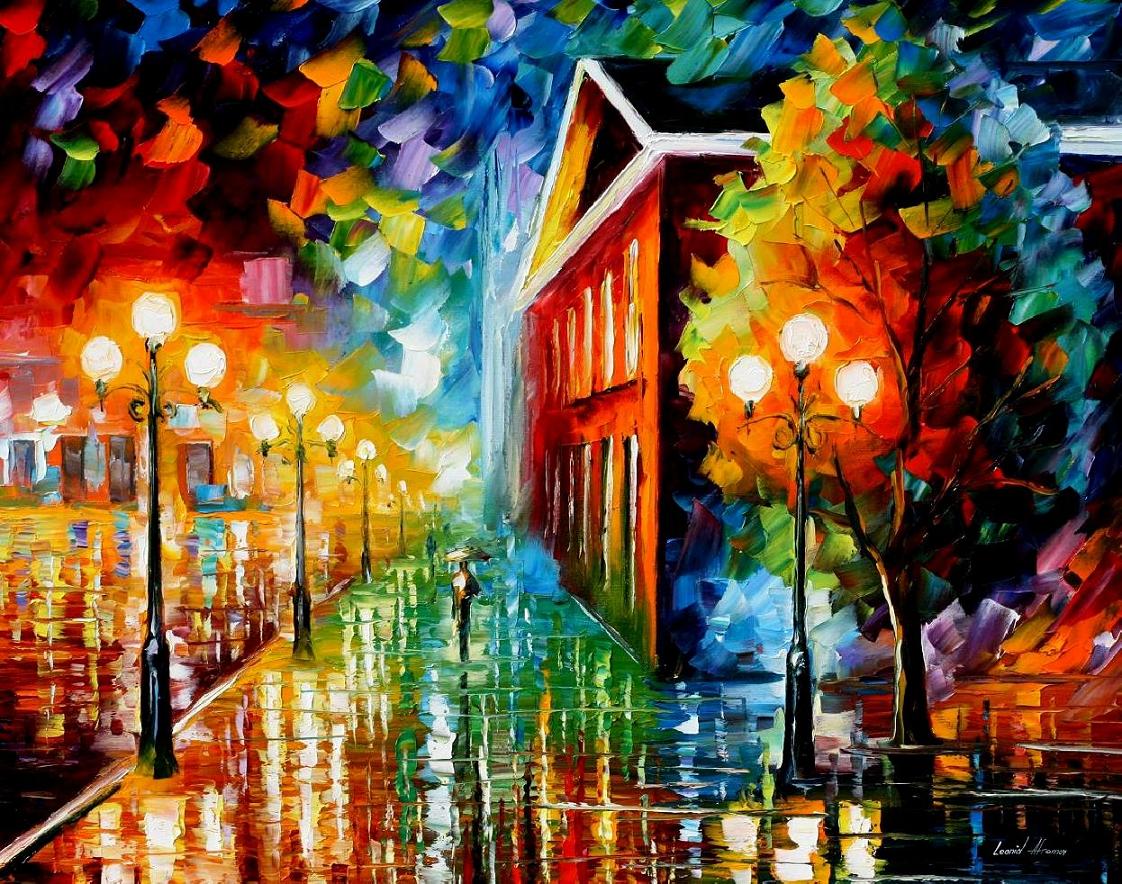 Modern impressionism palette knife oil painting