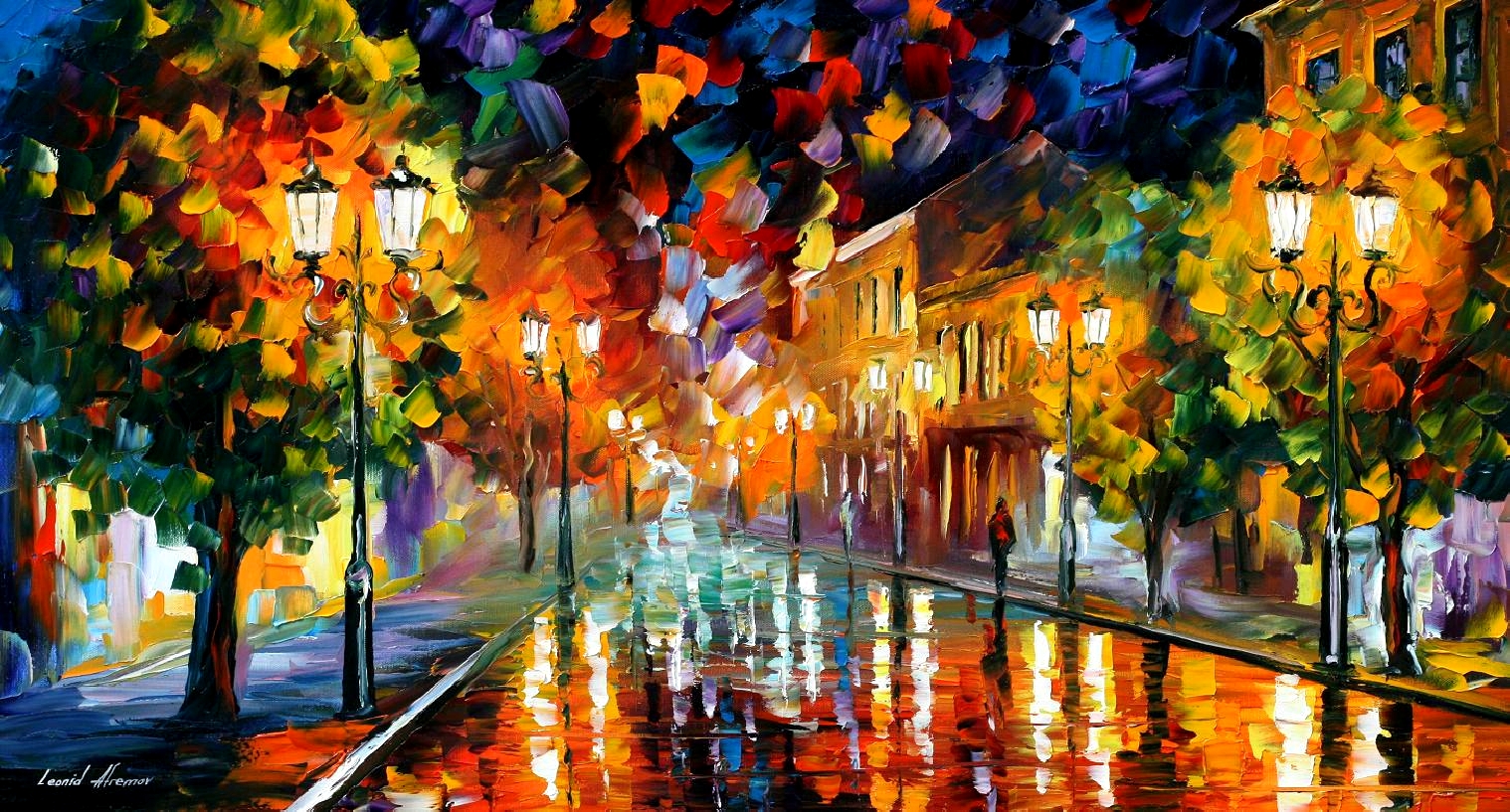 Modern impressionism palette knife oil painting