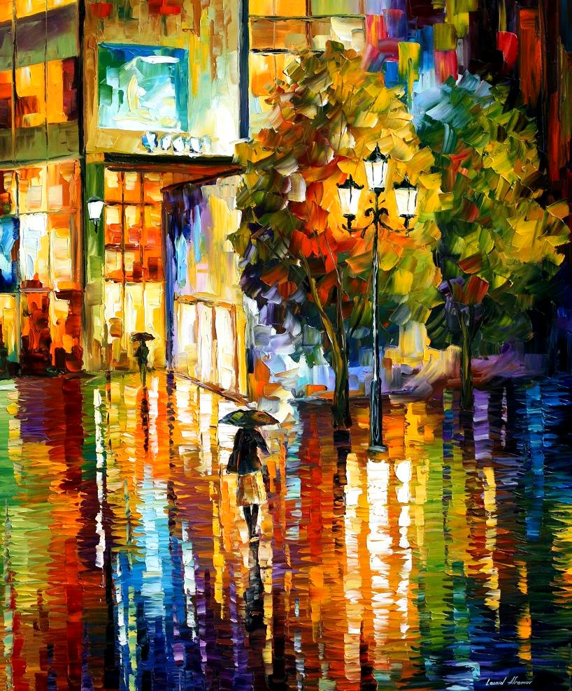 Modern impressionism palette knife oil painting kp15089