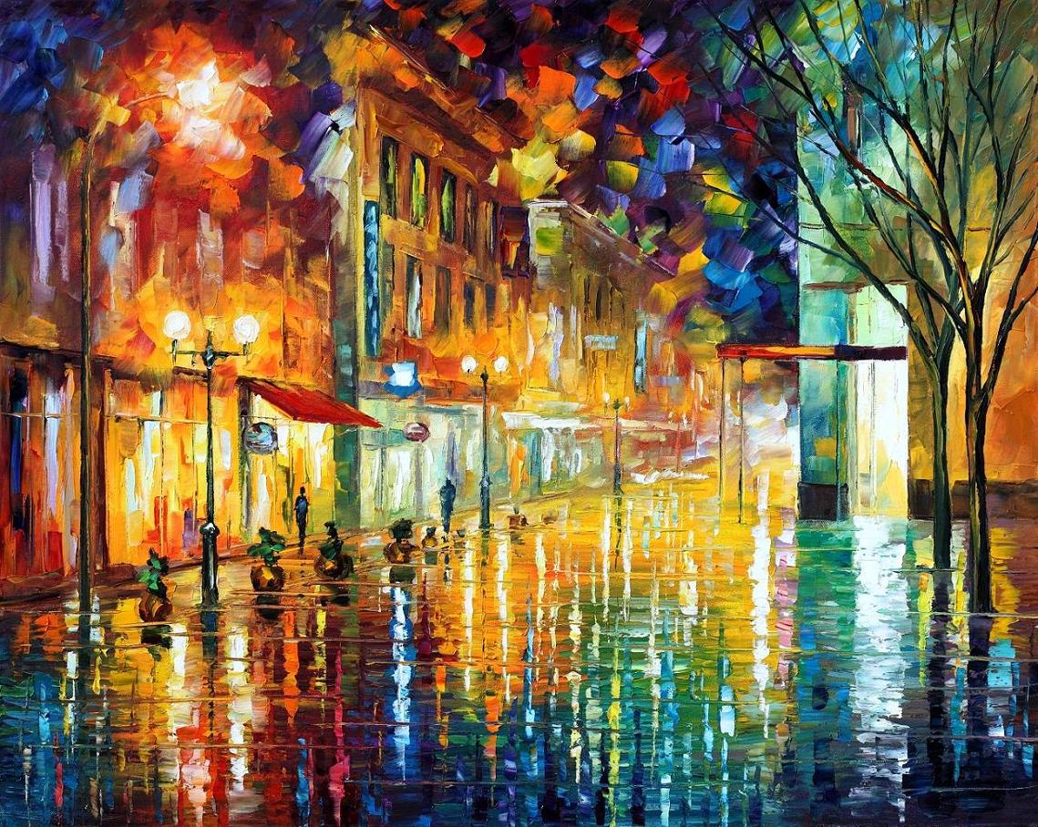 Modern impressionism palette knife oil painting kp15091