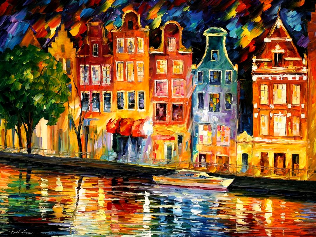 Modern impressionism palette knife oil painting