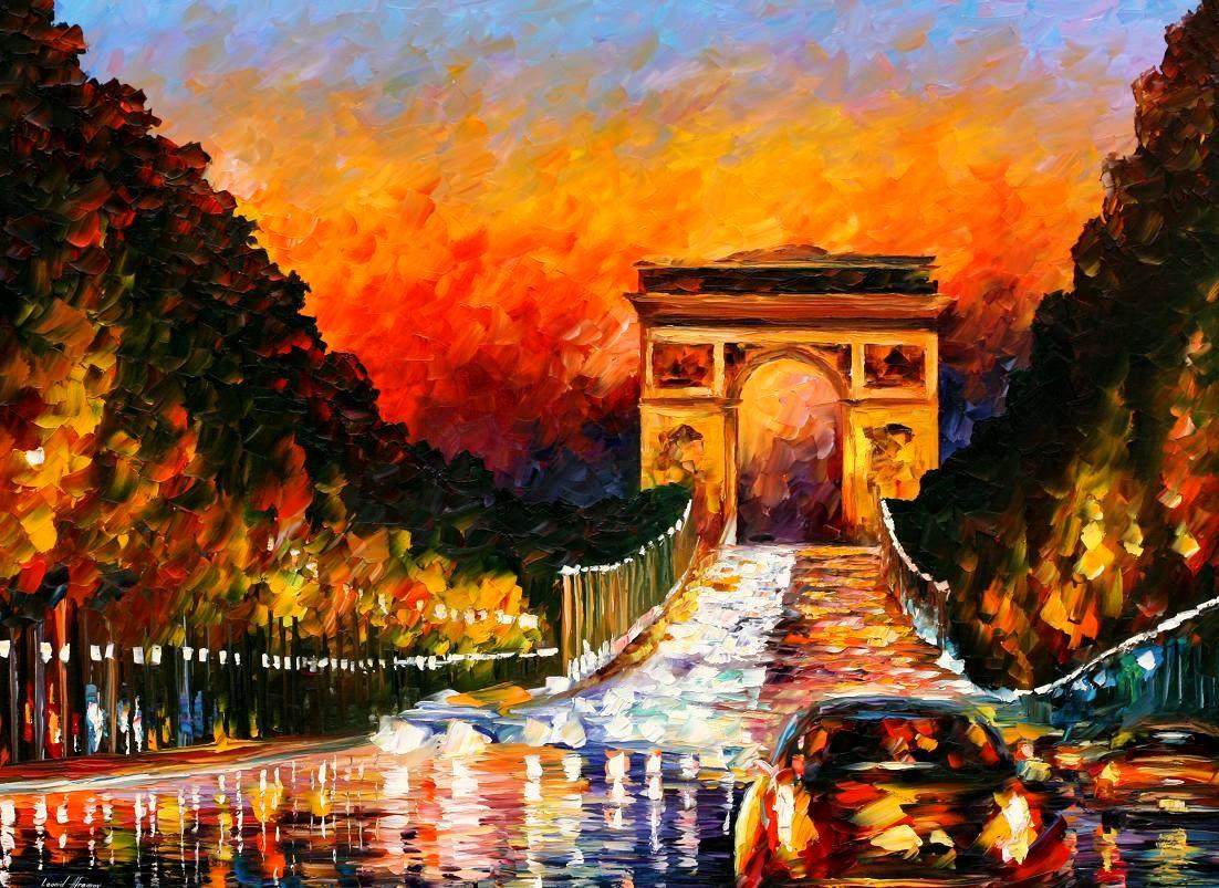 Modern impressionism palette knife oil painting