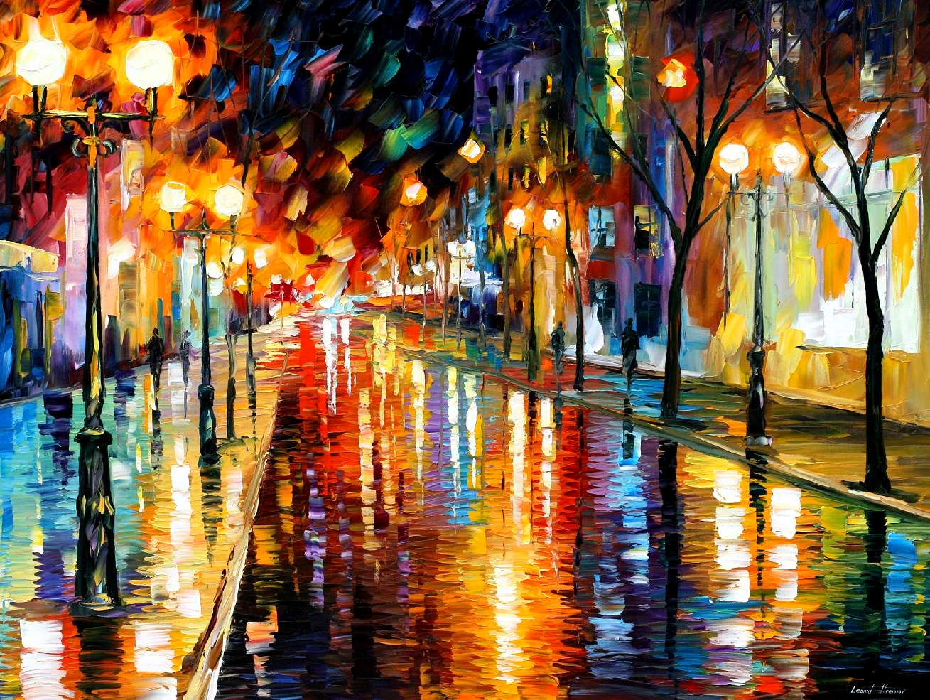 Modern impressionism palette knife oil painting