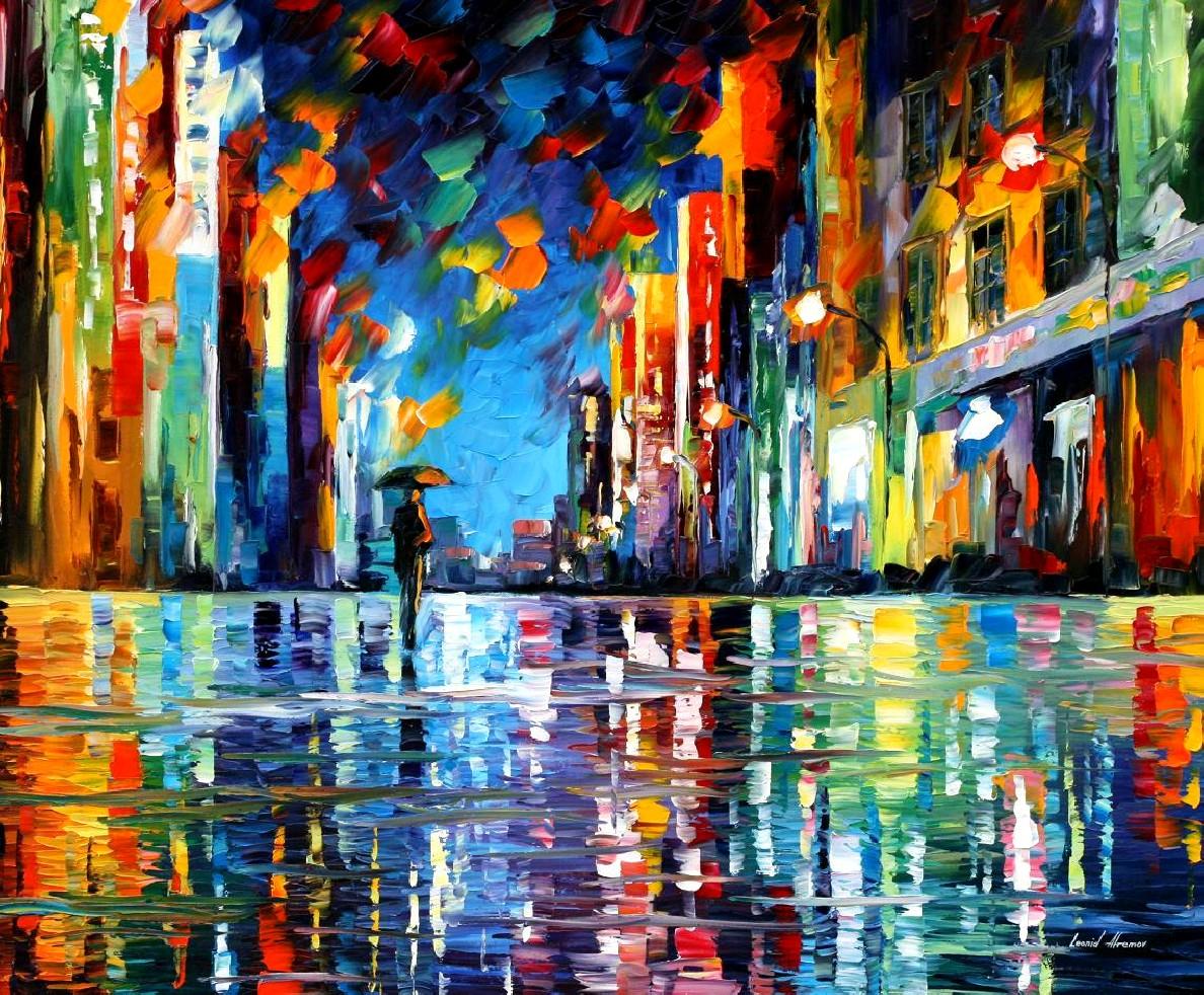 Modern impressionism palette knife oil painting kp15131