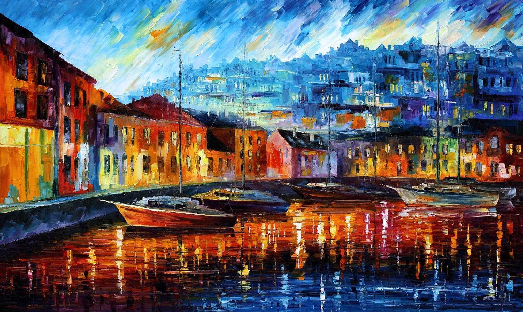 Modern impressionism palette knife oil painting