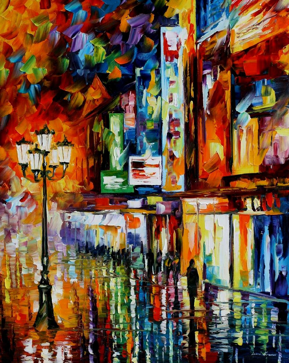 Modern impressionism palette knife oil painting kp15163