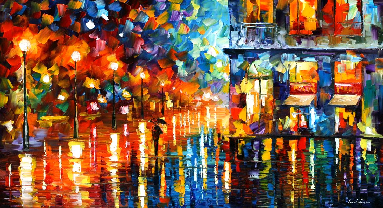 Modern impressionism palette knife oil painting